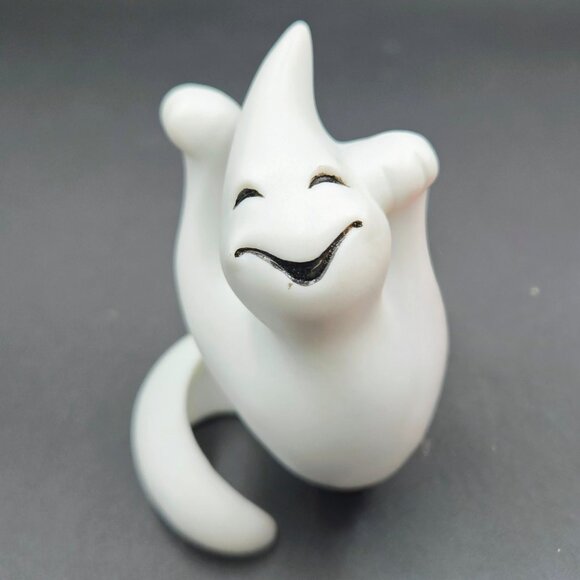 PartyLite Ghost Candle Huggers Halloween P7026 Taper Ceramic White Read - Picture 4 of 14